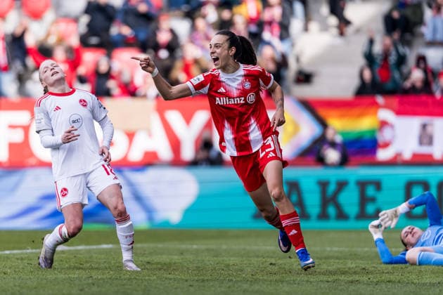 Google Pixel Womens Bundesliga, FC Bayern Munich 1 FC Nuremberg 28 03 2026 Cheering for 2 0 by Natalia Padilla Bidas FC Bayern Munich, 23 , Goal, Goal celebration Google Pixel Womens Bundesliga, FC Bayern Munich 1 FC Nuremberg, Munich, FC Bayern Campus on 28 03 2026 DFB REGULATIONS PROHIBIT ANY USE OF PHOTOGRAPHS AS IMAGE SEQUENCES AND OR QUASI VIDEO Copyright: xBEAUTIFULxSPORTS Wunderlx
