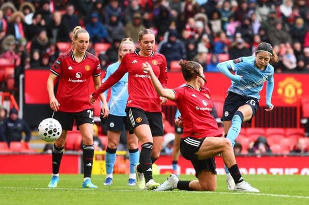 Yui Hasegawa of Manchester City shoots wide Manchester United, ManU Women v Manchester City Women, Barclays Women s Super League 2025-26, Football, Old Trafford, Manchester, UK - 28 Mar 2026Manchester Old Trafford United Kingdom EDITORIAL USE ONLY No use with unauthorised audio, video, data, fixture lists, club league logos or live services. Online in-match use limited to 120 images, no video emulation. No use in betting, games or single club league player publications.  Copyright: xPaulxCurrie Shutterstockx 16788951ak