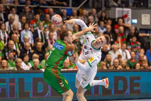 Germany HBL DAIKIN Handball Bundesliga 2025 2026, Matchday 26 SC Magdeburg vs Füchse Berlin GETEC Arena Magdeburg Lasse Andersson Füchse Berlin, 11 on the ball Copyright: xTomxLauruschkatx
