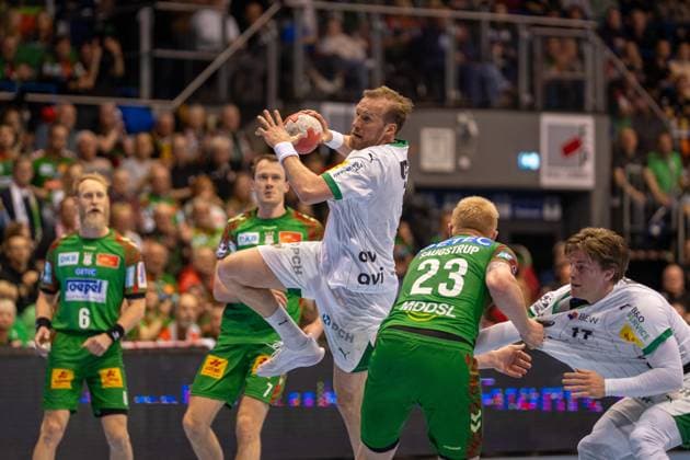 Germany HBL DAIKIN Handball Bundesliga 2025 2026, 26 Matchday SC Magdeburg vs Füchse Berlin GETEC Arena Magdeburg Max Darj Füchse Berlin, 5 on the ball Copyright: xTomxLauruschkatx