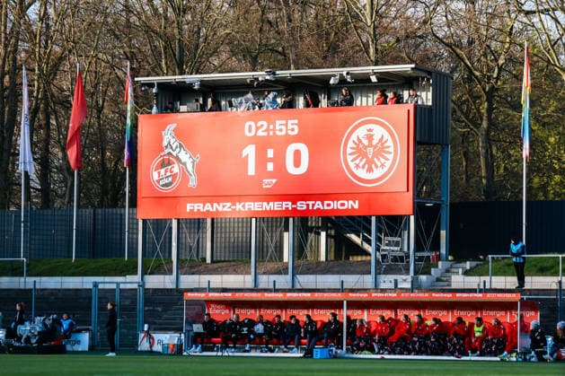 Google Pixel Frauen Bundesliga 1 FC Köln Eintracht Frankfurt 28 03 2026 1 0 for 1 FC Köln Google Pixel Frauen Bundesliga 1 FC Köln Eintracht Frankfurt Köln, Franz Kremer Stadion 28 03 2025 DFB REGULATIONS PROHIBIT ANY USE OF PHOTOGRAPHS AS IMAGE SEQUENCES AND OR QUASI VIDEO Copyright: xBEAUTIFULxSPORTS Freisenx