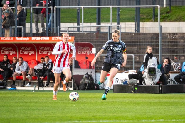 Germany Soccer Google Pixel Womens Bundesliga 2025 2026 1 FC Köln vs Eintracht Frankfurt 22 Matchday Franz Kremer Stadium Cologne in action Laura Freigang Eintracht Frankfurt, 10 Copyright: xOrhanxHabashx