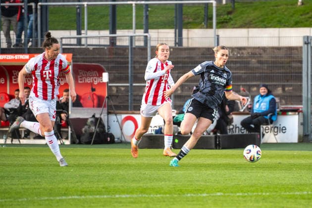 Germany Soccer Google Pixel Womens Bundesliga 2025 2026 1 FC Köln vs Eintracht Frankfurt 22 Matchday Franz Kremer Stadium Cologne in action Laura Freigang Eintracht Frankfurt, 10 Copyright: xOrhanxHabashx