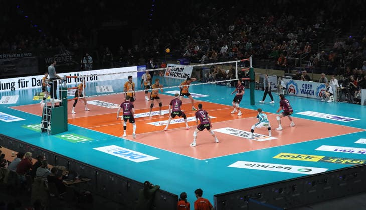 Max Schmeling Halle Pitch Overview Sport Volleyball Bundesliga Playoff Quarterfinals Men Season 2025 2026 28 03 2026 BR Volleys Berlin BRV vs Netzhoppers KW Königswusterhausen