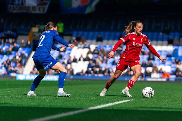 Football - FA Women™s Super League - Everton FC Women v Liverpool FC Women LIVERPOOL, ENGLAND - Sunday, March 27, 2026: Liverpool s Alejandra BernabÃ during the FA Women™s Super League match between Everton FC Women and Liverpool FC Women, the Women s Merseyside Derby at Goodison Park. (Photo by James Giblin Propaganda) LIVERPOOL Goodison Park MERSEYSIDE ENGLAND  Copyright: xPropagandax P2026-03-28-Everton_W_Liverpool_W94