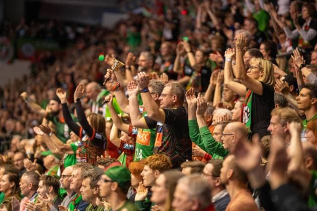 Germany HBL DAIKIN Handball Bundesliga 2025 2026, Matchday 26 SC Magdeburg vs Füchse Berlin GETEC Arena Magdeburg Spectators Copyright: xTomxLauruschkatx