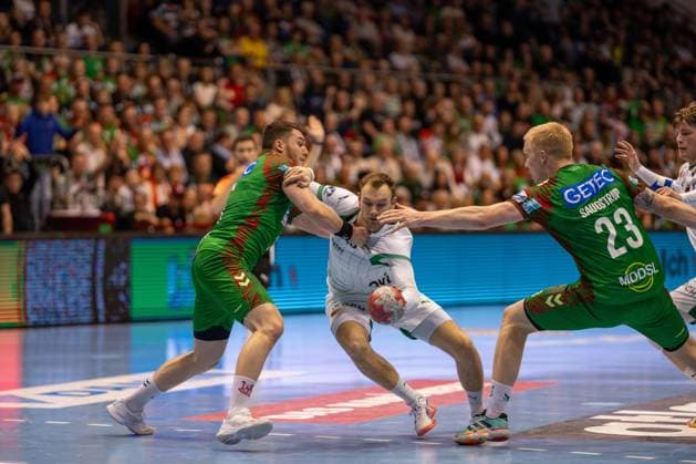 Germany HBL DAIKIN Handball Bundesliga 2025 2026, 26 Matchday SC Magdeburg vs Füchse Berlin GETEC Arena Magdeburg Mathias Gidsel Füchse Berlin, 19 on the ball Copyright: xTomxLauruschkatx
