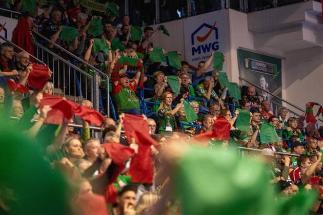 Germany HBL DAIKIN Handball Bundesliga 2025 2026, Matchday 26 SC Magdeburg vs Füchse Berlin GETEC Arena Magdeburg Spectators Copyright: xTomxLauruschkatx