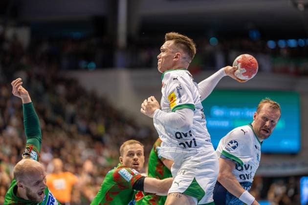 Germany HBL DAIKIN Handball Bundesliga 2025 2026, Matchday 26 SC Magdeburg vs Füchse Berlin GETEC Arena Magdeburg Lasse Andersson Füchse Berlin, 11 on the ball Copyright: xTomxLauruschkatx