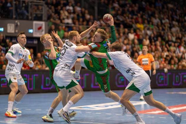 Germany HBL DAIKIN Handball Bundesliga 2025 2026, Matchday 26 SC Magdeburg vs Füchse Berlin GETEC Arena Magdeburg Gisli Kristjansson SC Magdeburg, 10 on the ball Copyright: xTomxLauruschkatx