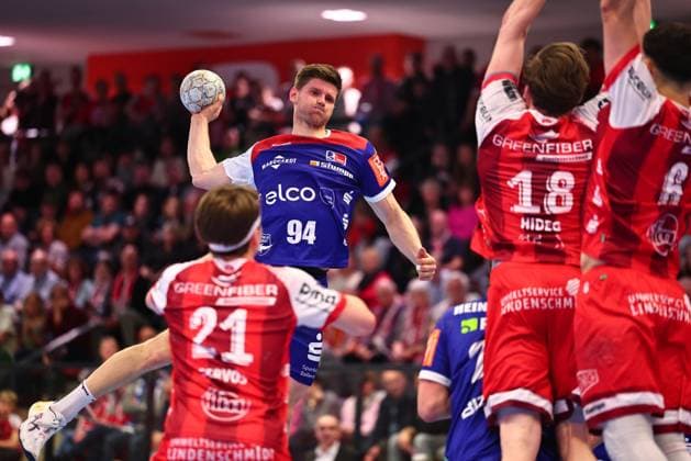 Goal throw by Georg Poehle HBW Balingen Weilstetten, 94 GER, TuS Ferndorf vs HBW Balingen Weilstetten, Handball, 2 Bundesliga, 25 Matchday, Season 2025 2026, 28 03 2026 GER, TuS Ferndorf vs HBW Balingen Weilstetten, Handball, 2 Bundesliga, 25 Matchday, Season 2025 2026, 28 03 2026 Kreuztal Copyright: xEibner-Pressefoto RenexWeissx EP_RWS