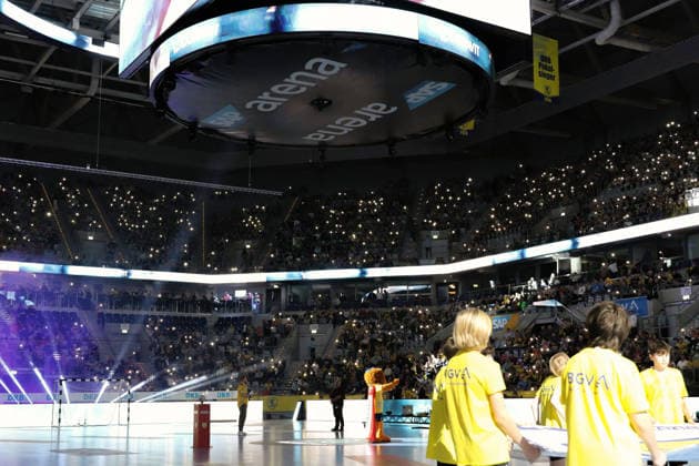 Spectator impressions SAP Arena GER, Rhein Neckar Loewen vs HWG Wetzlar, Handball, 1 Bundesliga, 26 Matchday Season 2025 2026, 28 03 2026 GER, Rhein Neckar Loewen vs HWG Wetzlar, 1 Bundesliga, 26 Matchday, Season 2025 2026, 28 03 2026 Mannheim Copyright: xEibner-Pressefoto JoergxHirschx EP_JHH