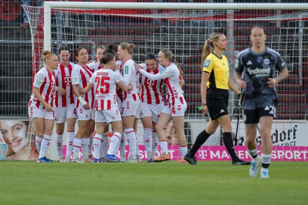 28 03 2026, xgrfx, Soccer Google Pixel Women Bundesliga, 1 FC Köln Eintracht Frankfurt v l Tor, Marina Hegering zum 1 0 1 FC Köln DFL DFB REGULATIONS PROHIBIT ANY USE OF PHOTOGRAPHS as IMAGE SEQUENCES and or QUASI VIDEO Köln