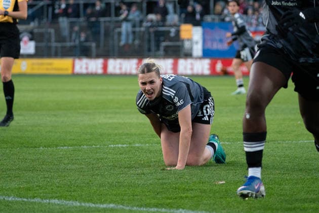 COLOGNE, GERMANY - MARCH 28: Laura Freigang (10 Eintracht Frankfurt Frauen) during the Google Pixel Frauen-Bundesliga between 1. FC Köln and Eintracht Frankfurt at Franz-Kremer-Stadion on March 28, 2026 in Cologne, Germany. (Photo by Qianru Zhang Press Photo) Copyright: xQianruxZhang SPPx Sportspressphoto_SPR120140