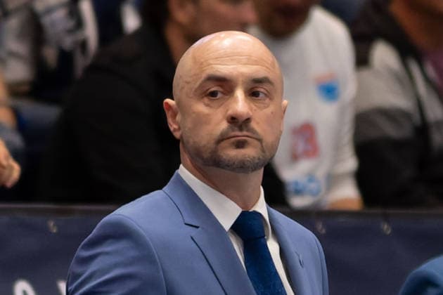 Milenko Bogicevic MBC, Head Coach , Syntainics MBC vs Rasta Vechta, Basketball, 1 Bundesliga, Men, Matchday 26, Season 2025 26, 28 03 2026 Weißenfels Stadthalle Sachsen Anhalt Germany