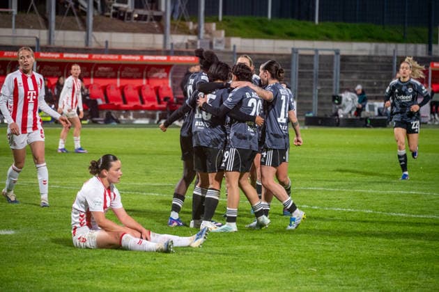 Germany Soccer Google Pixel Women Bundesliga 2025 2026 1 FC Köln vs Eintracht Frankfurt 22 Matchday Franz Kremer Stadium Cologne Goal and goal celebration to 2 1 by Remina Chiba Eintracht Frankfurt, 15 Joy, emotions, jubilation, enthusiasm, happy, celebrate Copyright: xOrhanxHabashx