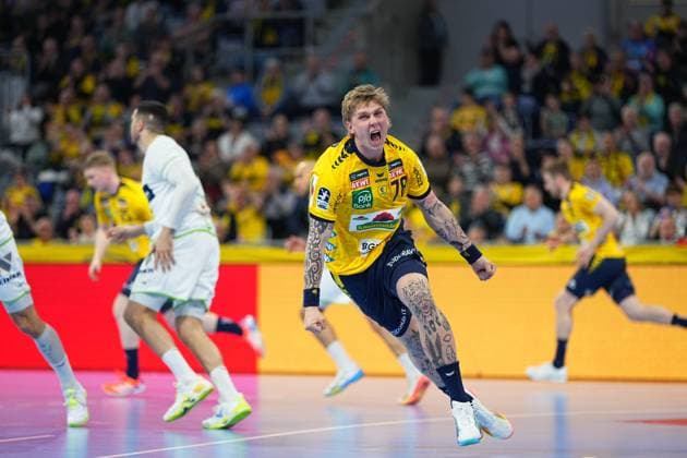 Scene with Edwin Aspenbäck 78 Rhein Neckar Löwen Handball DAIKIN HBL Rhein Neckar Löwen vs HSG Wetzlar Copyright: xspeedshotx