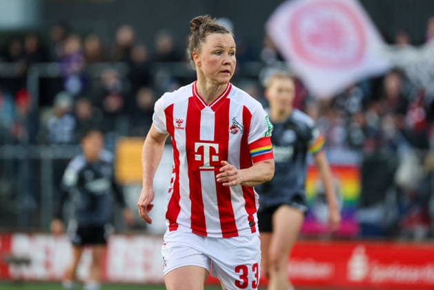 Cologne, Germany 28 March 2026 1 Womens Bundesliga 22 Matchday 1 FC Köln Women vs Eintracht Frankfurt Women In the picture Marina Hegering FC Köln Copyright: HMBxMedia MadeleinexFantini
