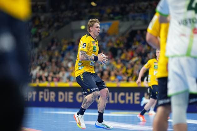 Scene with Edwin Aspenbäck 78 Rhein Neckar Löwen Handball DAIKIN HBL Rhein Neckar Löwen vs HSG Wetzlar Copyright: xspeedshotx