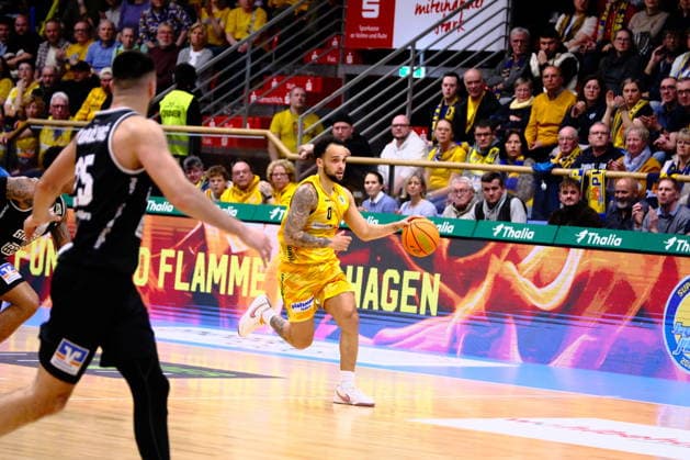 ProA Phoenix Hagen vs Giessen 46ers, Hagen, 28 03 2026, Ischelandhalle Hagen Marcus Henri Graves 0, Phoenix Hagen, PG ProA Phoenix Hagen vs Giessen 46ers, Hagen, 28 03 2026, Ischelandhalle Hagen Copyright: xBEAUTIFULxSPORTS Piepenstockx