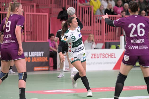 Gianina Bianco FrischAuf Goeppingen, 09 am with ball TusSies Metzingen vs FrischAuf Goeppingen , Handball, Alsco HBF, 21 League Matchday, Season 2025 2026, 28 03 2026 TusSies Metzingen vs FrischAuf Goeppingen , Handball, Alsco HBF, 21 League Matchday, Season 2025 2026, 28 03 2026 Tuebingen Copyright: xEibner-Pressefoto TobiasxBaurx EP_TBR