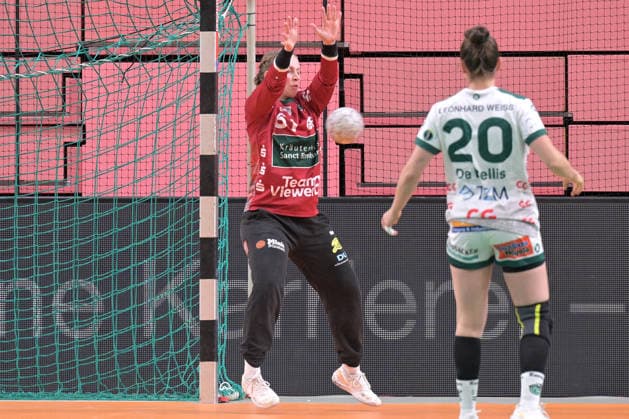 Celina Meißner FrischAuf Goeppingen, 61 in goal TusSies Metzingen vs FrischAuf Goeppingen , Handball, Alsco HBF, 21 League matchday, Season 2025 2026, 28 03 2026 TusSies Metzingen vs FrischAuf Goeppingen , Handball, Alsco HBF, 21 League matchday, Season 2025 2026, 28 03 2026 Tuebingen Copyright: xEibner-Pressefoto TobiasxBaurx EP_TBR