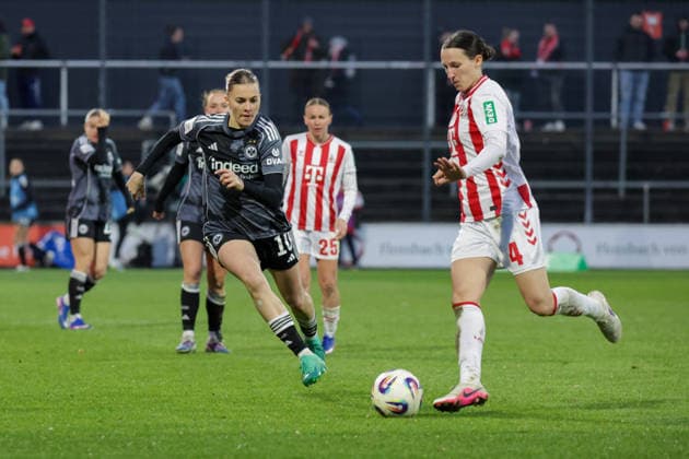 28 03 2026, xgrfx, Fußball Google Pixel Frauen Bundesliga, 1 FC Köln Eintracht Frankfurt v l Laura Freigang Eintracht Frankfurt , Sara Agrez 1 FC Köln DFL DFB REGULATIONS PROHIBIT ANY USE OF PHOTOGRAPHS as IMAGE SEQUENCES and or QUASI VIDEO Köln
