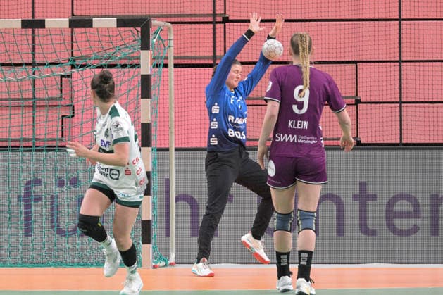 Marie Kristin Weiss TusSies Metzingen, 12 in goal TusSies Metzingen vs FrischAuf Goeppingen , Handball, Alsco HBF, 21 League matchday, Season 2025 2026, 28 03 2026 TusSies Metzingen vs FrischAuf Goeppingen , Handball, Alsco HBF, 21 League matchday, Season 2025 2026, 28 03 2026 Tuebingen Copyright: xEibner-Pressefoto TobiasxBaurx EP_TBR