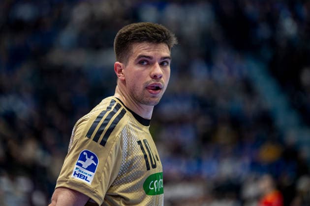 Daikin Handball Bundesliga, VfL Gummersbach TSV Hannover Burgdorf, 28 03 2026 RenÄrs UÅ¡Äins TSV Hannover Burgdorf 10 , Daikin Handball Bundesliga, VfL Gummersbach TSV Hannover Burgdorf, 28 03 2026 Copyright: xBEAUTIFULxSPORTS Erlhofx