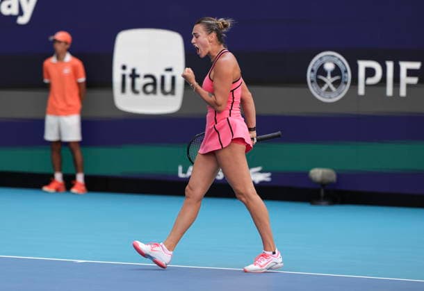Tennis 2026 Miami Open - Women s final Aryna Sabalenka of Belarusia reacts against Coco Gauff of the USA during the Women s Final match at the 2026 Miami Open tennis tournament at the Hard Rock Stadium in Miami, Florida, USA, 28 March 2026. MIAMI FLORIDA United States  Copyright: xCRISTOBALxHERRERA-ULASHKEVICHx