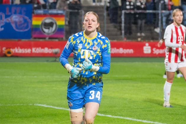 Germany Soccer Google Pixel Womens Bundesliga 2025 2026 1 FC Köln vs Eintracht Frankfurt 22 Matchday Franz Kremer Stadium Cologne Facial expression, emotions Irina Fuchs 1 FC Köln, 34 Gesture, facial expression Copyright: xOrhanxHabashx
