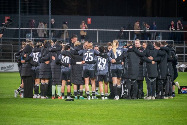 Germany Soccer Google Pixel Womens Bundesliga 2025 2026 1 FC Köln vs Eintracht Frankfurt 22 Matchday Franz Kremer Stadium Cologne after the win Copyright: xOrhanxHabashx