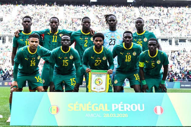 FOOTBALL : Senegal vs Peru - Amical international - 28 03 2026 Photo d™equipe du Senegal Saint DenisFrance  Copyright: xBaptistexAutissierx