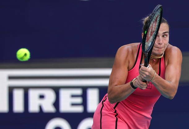 Tennis 2026 Miami Open - Women s final Aryna Sabalenka of Belarusia in action against Coco Gauff of the USA during the Women s Final match at the 2026 Miami Open tennis tournament at the Hard Rock Stadium in Miami, Florida, USA, 28 March 2026. MIAMI FLORIDA United States  Copyright: xCRISTOBALxHERRERA-ULASHKEVICHx