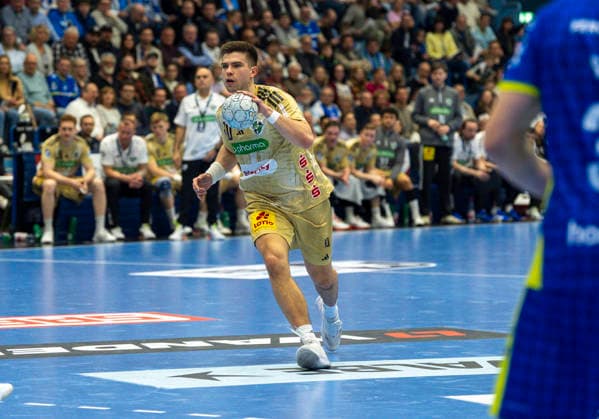 Renars Uscins TSV Hannover Burgdorf VfL Gummersbach TSV Hannover Burgdorf, Handball Daikin HBL Handball Bundesliga, Matchday 26, 28 03 2026 Copyright: HMBxMedia xMarcoxBader