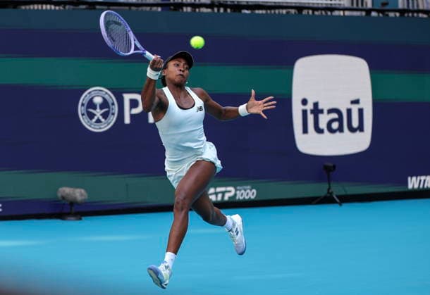 Tennis 2026 Miami Open - Women s final Coco Gauff of the USA in action against Aryna Sabalenka of Belarusia during the Women s Final match at the 2026 Miami Open tennis tournament at the Hard Rock Stadium in Miami, Florida, USA, 28 March 2026. MIAMI FLORIDA United States  Copyright: xCRISTOBALxHERRERA-ULASHKEVICHx