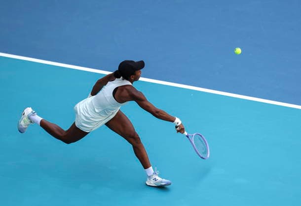 Tennis 2026 Miami Open - Women s final Coco Gauff of the USA in action against Aryna Sabalenka of Belarusia during the Women s Final match at the 2026 Miami Open tennis tournament at the Hard Rock Stadium in Miami, Florida, USA, 28 March 2026. MIAMI FLORIDA United States  Copyright: xCRISTOBALxHERRERA-ULASHKEVICHx