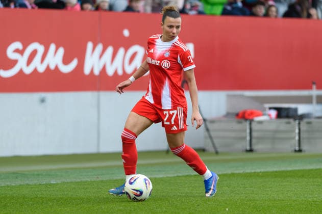 MUNICH, GERMANY - MARCH 28: Arianna Caruso (27 FC Bayern Munich) during the Google Pixel Frauen-Bundesliga match between FC Bayern Munich and 1. FC Nuremberg at FC Bayern Campus Munich, Germany. Copyright: xSvenxBeyrich SPPx Sportspressphoto_SPR120605