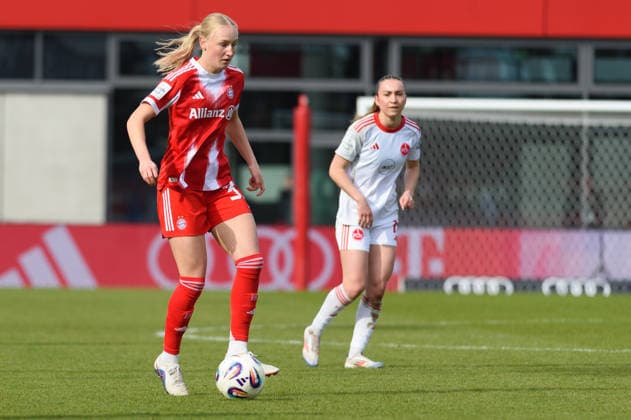MUNICH, GERMANY - MARCH 28: Luzie Zaehringer (33 FC Bayern Munich) during the Google Pixel Frauen-Bundesliga match between FC Bayern Munich and 1. FC Nuremberg at FC Bayern Campus Munich, Germany. Copyright: xSvenxBeyrich SPPx Sportspressphoto_SPR120621