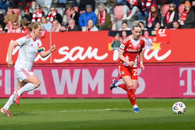 MUNICH, GERMANY - MARCH 28: Franziska Kett (20 FC Bayern Munich) during the Google Pixel Frauen-Bundesliga match between FC Bayern Munich and 1. FC Nuremberg at FC Bayern Campus Munich, Germany. Copyright: xSvenxBeyrich SPPx Sportspressphoto_SPR120630