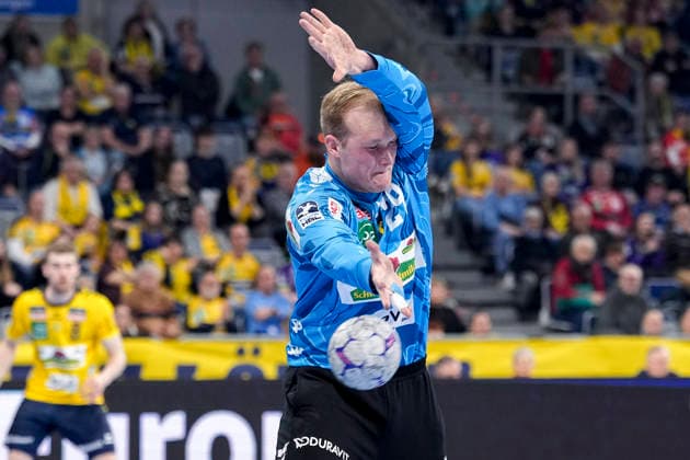 David Späth Goalkeeper, RNL, 29 , single picture, single photo, action, action, 28 03 2026, Mannheim Germany , Handball, Bundesliga, Rhein Neckar Löwen HSG Wetzlar xozx