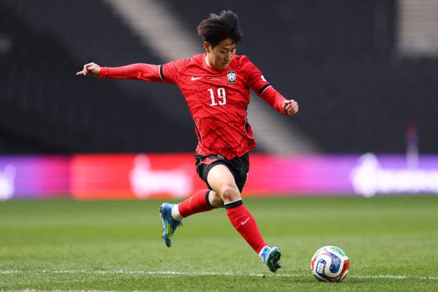 South Korea v Ivory Coast 28 March 2026, Milton Keynes - International Friendly, Länderspiel, Nationalmannschaft - South Korea v Ivory Coast - Lee Kang-in of South Korea - Photo: Jacques Feeney Offside. Milton Keynes UK *** Südkorea gegen Elfenbeinküste 28. März 2026, Milton Keynes Internationales Freundschaftsspiel Südkorea gegen Elfenbeinküste Lee Kang von Südkorea Foto Jacques Feeney Abseits Milton Keynes UK  Copyright: xJacquesxFeeneyx xOffsidexOffside