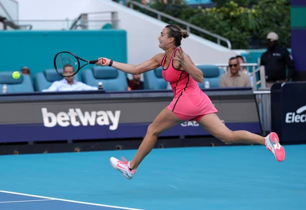 Tennis 2026 Miami Open - Women s final Aryna Sabalenka in action during her match against Coco Gauff of USA during the Women s Final match at the 2026 Miami Open tennis tournament at the Hard Rock Stadium in Miami, Florida, USA, 28 March 2026. MIAMI FLORIDA United States  Copyright: xCRISTOBALxHERRERA-ULASHKEVICHx