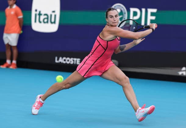 Tennis 2026 Miami Open - Women s final Aryna Sabalenka in action during her match against Coco Gauff of USA during the Women s Final match at the 2026 Miami Open tennis tournament at the Hard Rock Stadium in Miami, Florida, USA, 28 March 2026. MIAMI FLORIDA United States  Copyright: xCRISTOBALxHERRERA-ULASHKEVICHx