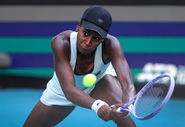 Tennis 2026 Miami Open - Women s final Coco Gauff of USA in action against Aryna Sabalenka during the Women s Final match at the 2026 Miami Open tennis tournament at the Hard Rock Stadium in Miami, Florida, USA, 28 March 2026. MIAMI FLORIDA United States  Copyright: xCRISTOBALxHERRERA-ULASHKEVICHx