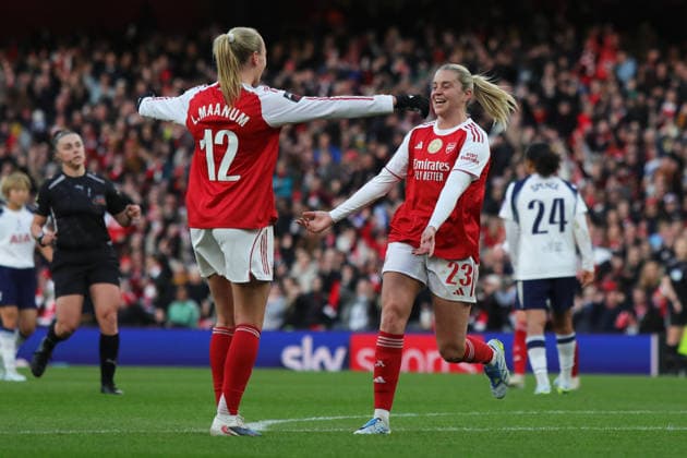Goal celebration for Alessia Russo of Arsenal Women as she celebrates her third goal during the Barclays Women s Super League match between Arsenal Women and Tottenham Hotspur Women at Emirates Stadium, London, England on 28 March 2026. Copyright: xJoshuaxSmithx 40980202