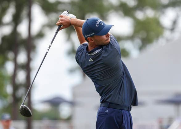 HOUSTON, TX - MARCH 28: Nicolai Hojgaard (DEN) watches his tee shot on 12 during the third round of the Texas Children s Houston Open on March 28, 2026, at Memorial Park Golf Course, Houston, Texas. (Photo by Leslie Plaza Johnson Icon Sportswire) GOLF: MAR 28 PGA, Golf Herren Texas Children s Houston Open EDITORIAL USE ONLY Icon2603281083
