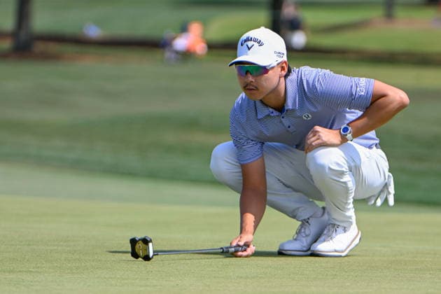 HOUSTON, TX - MARCH 28: Min Woo Lee (AUS) looks over his par putt on 1 during the third round of the Texas Children s Houston Open on March 28, 2026, at Memorial Park Golf Course, Houston, Texas. (Photo by Ken Murray Icon Sportswire) GOLF: MAR 28 PGA, Golf Herren Texas Children s Houston Open EDITORIAL USE ONLY Icon2603280263