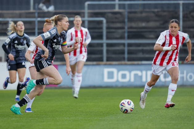 28 03 2026, xgrfx, Fußball Google Pixel Frauen Bundesliga, 1 FC Köln Eintracht Frankfurt v l Laura Freigang Eintracht Frankfurt DFL DFB REGULATIONS PROHIBIT ANY USE OF PHOTOGRAPHS as IMAGE SEQUENCES and or QUASI VIDEO Köln