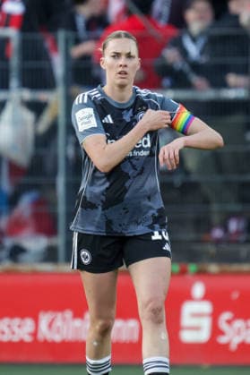 28 03 2026, xgrfx, Fußball Google Pixel Frauen Bundesliga, 1 FC Köln Eintracht Frankfurt v l Laura Freigang Eintracht Frankfurt DFL DFB REGULATIONS PROHIBIT ANY USE OF PHOTOGRAPHS as IMAGE SEQUENCES and or QUASI VIDEO Köln
